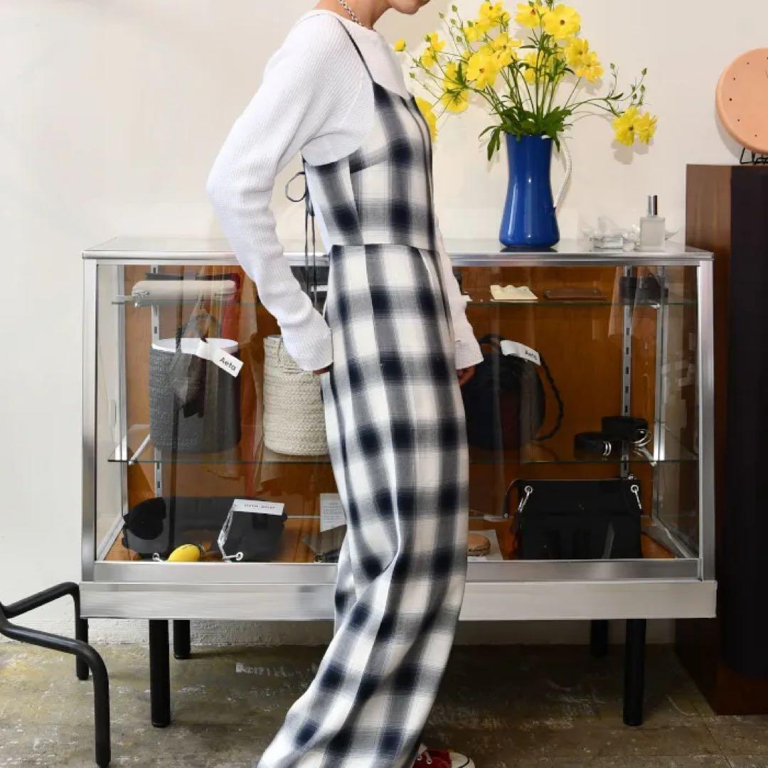 pheeny フィーニー　オールインワン　サロペット　オンブレ　チェック