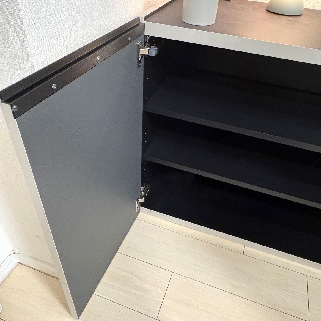 【ほぼ未使用】パモウナ　CEキャビネット シルキーアッシュ 3扉 120cm