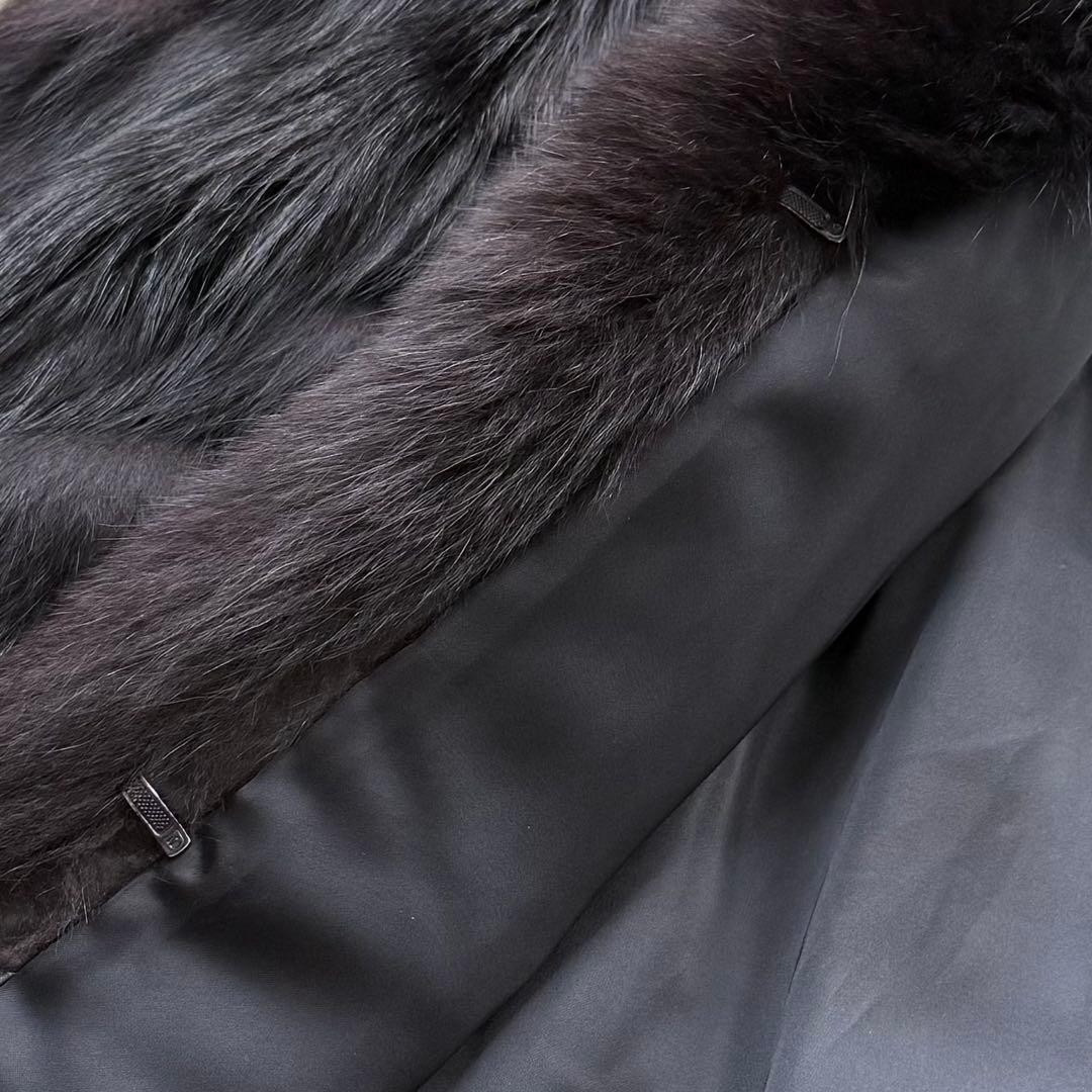 本毛皮☆カラーフォックス 染め ファーコート ボリューム◎ ふかふか◎ 13号