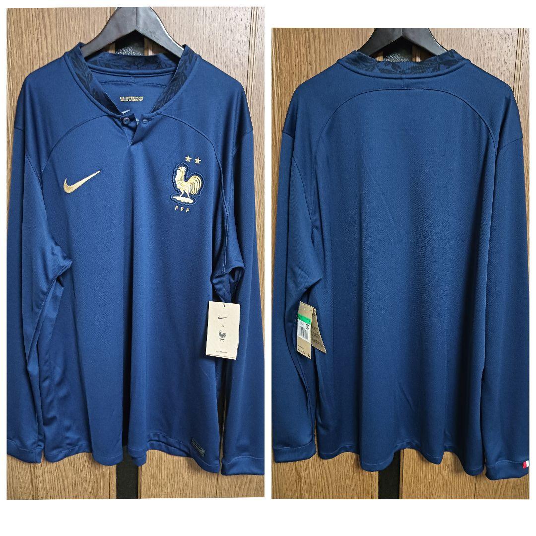 ナイキ フランス代表 長袖 ユニフォーム 22/23 海外XL 紙タグ付き