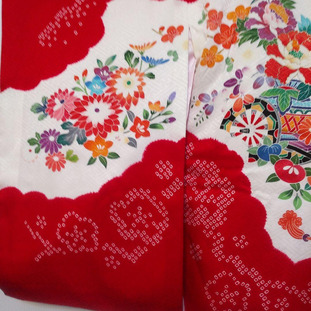 お宮参り着 祝い着 女の子 正絹 長襦袢付き No112