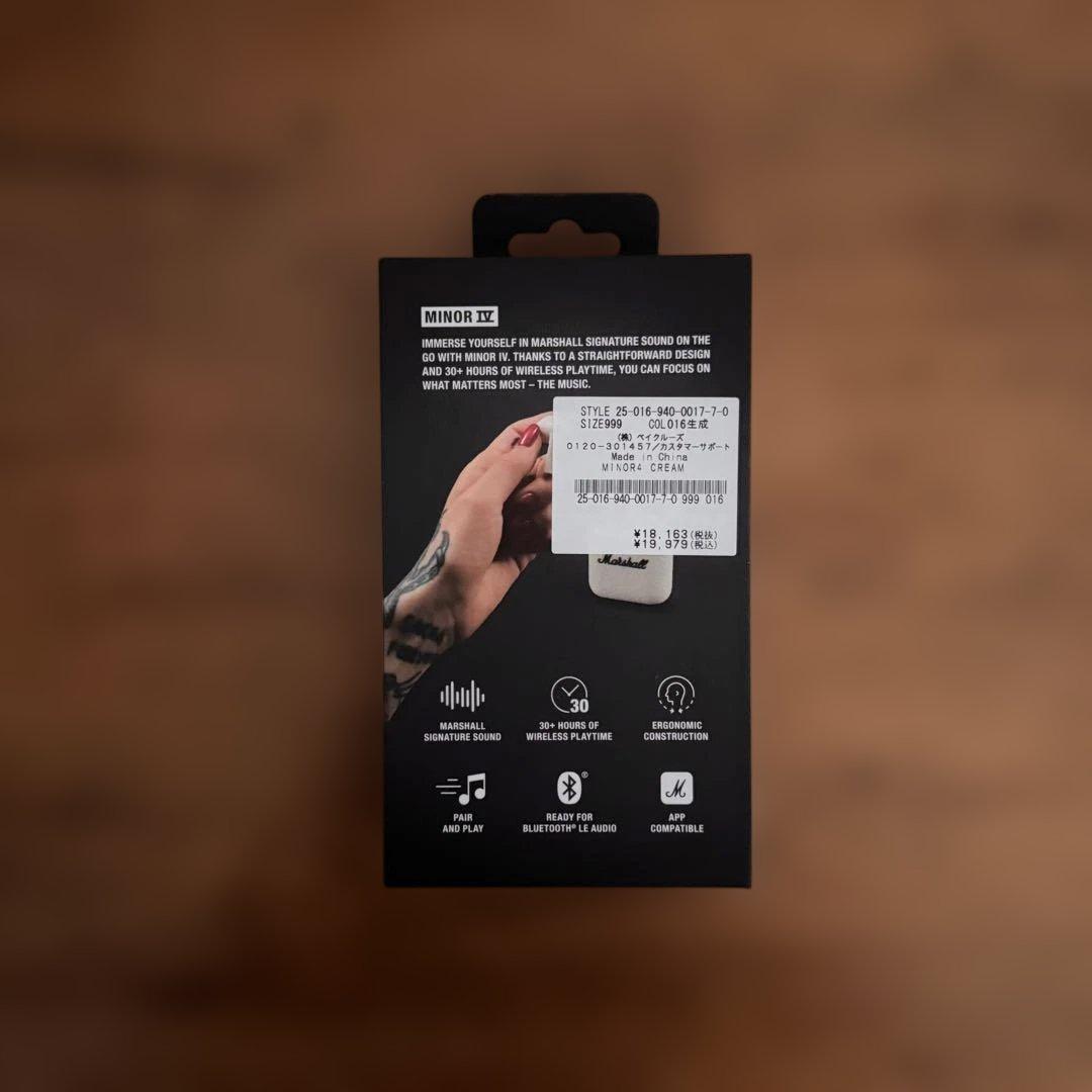 Marshall MINOR4 CREAM　ワイヤレス イヤホン