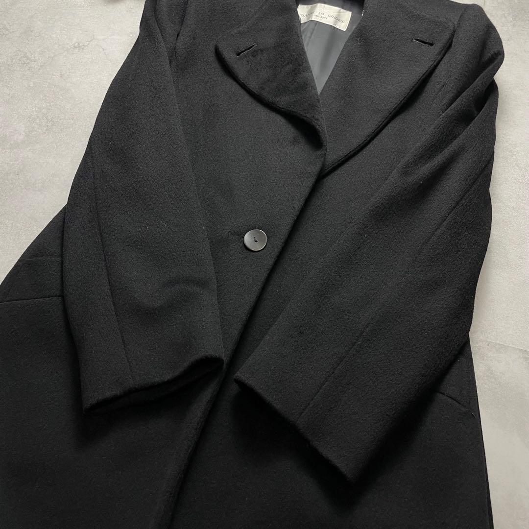 カシミヤ100%✨GIANNI LO GIUDICE ロングコート 黒 36 M
