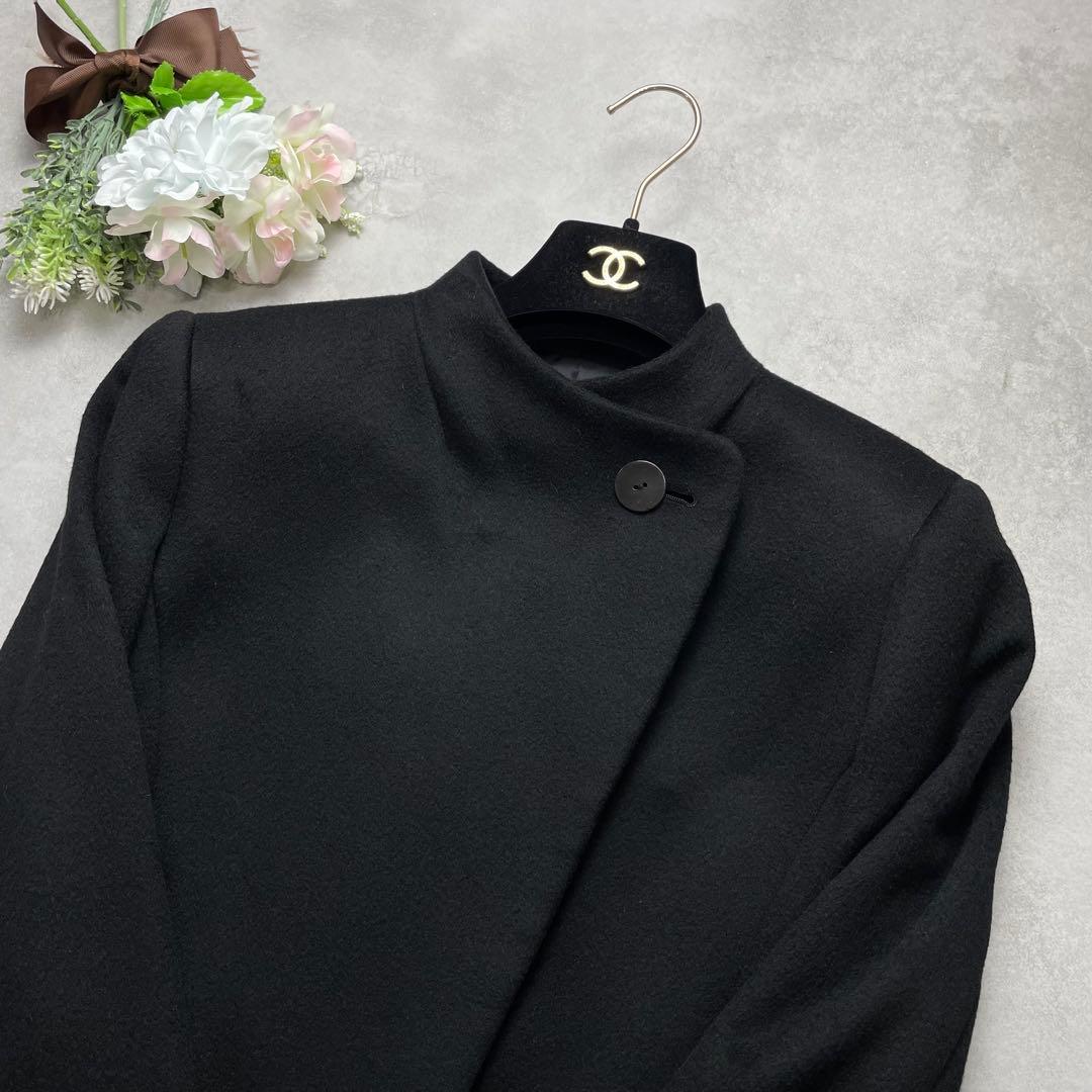 カシミヤ100%✨GIANNI LO GIUDICE ロングコート 黒 36 M