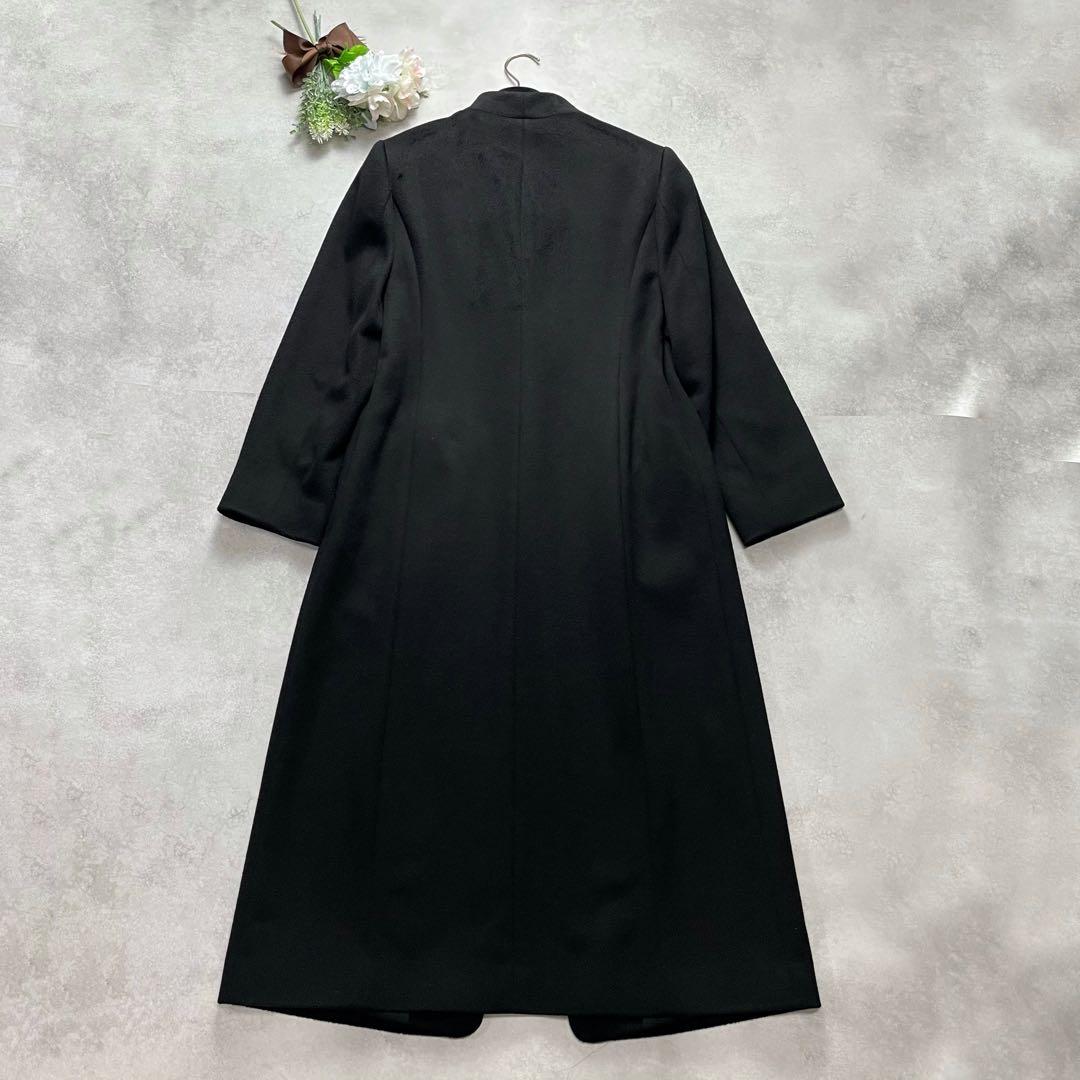 カシミヤ100%✨GIANNI LO GIUDICE ロングコート 黒 36 M