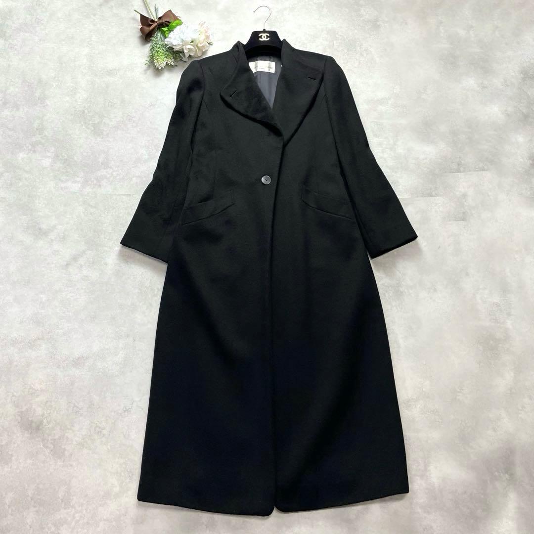 カシミヤ100%✨GIANNI LO GIUDICE ロングコート 黒 36 M