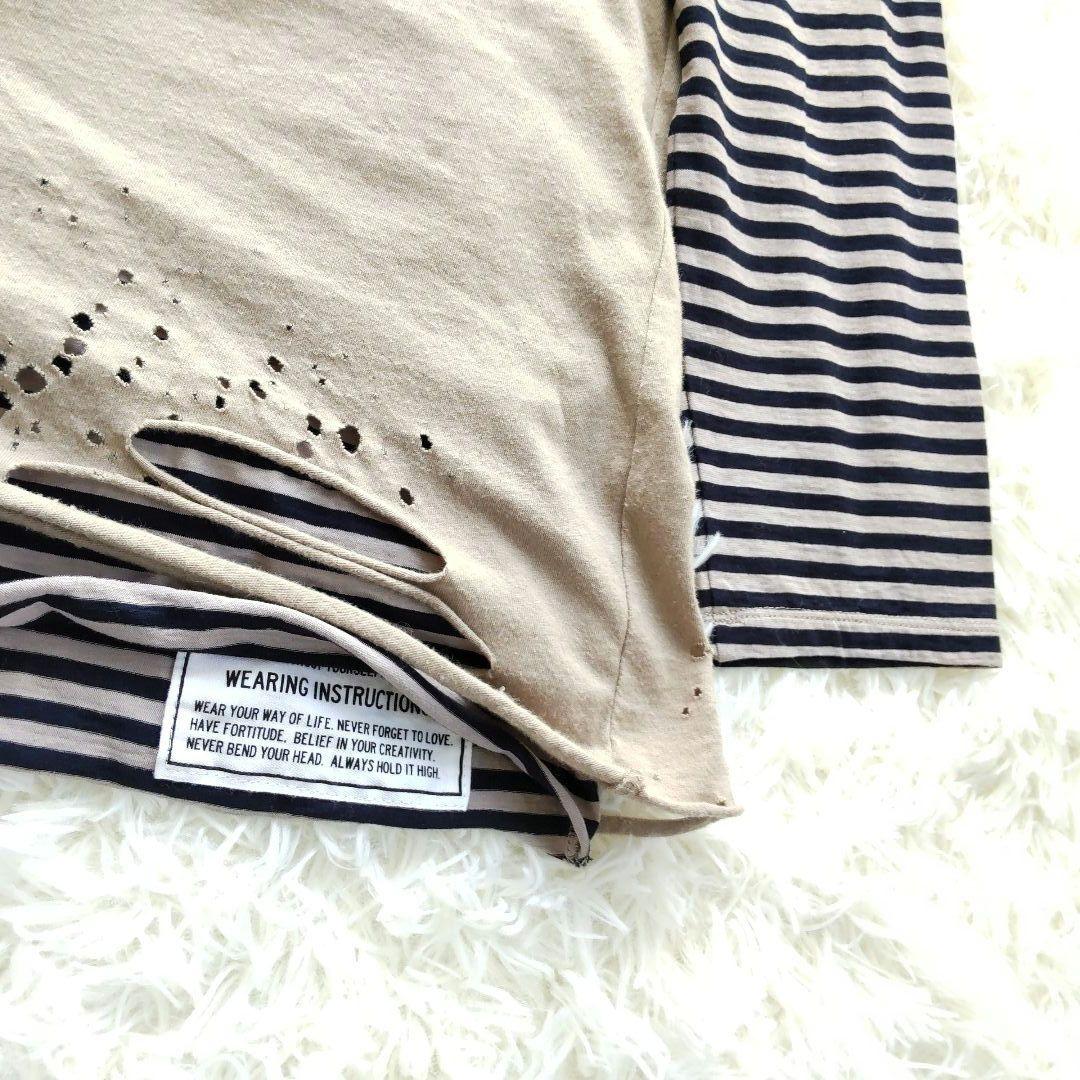 メゾン ミハラ ヤスヒロ レイヤードダメージ ロングTシャツ46