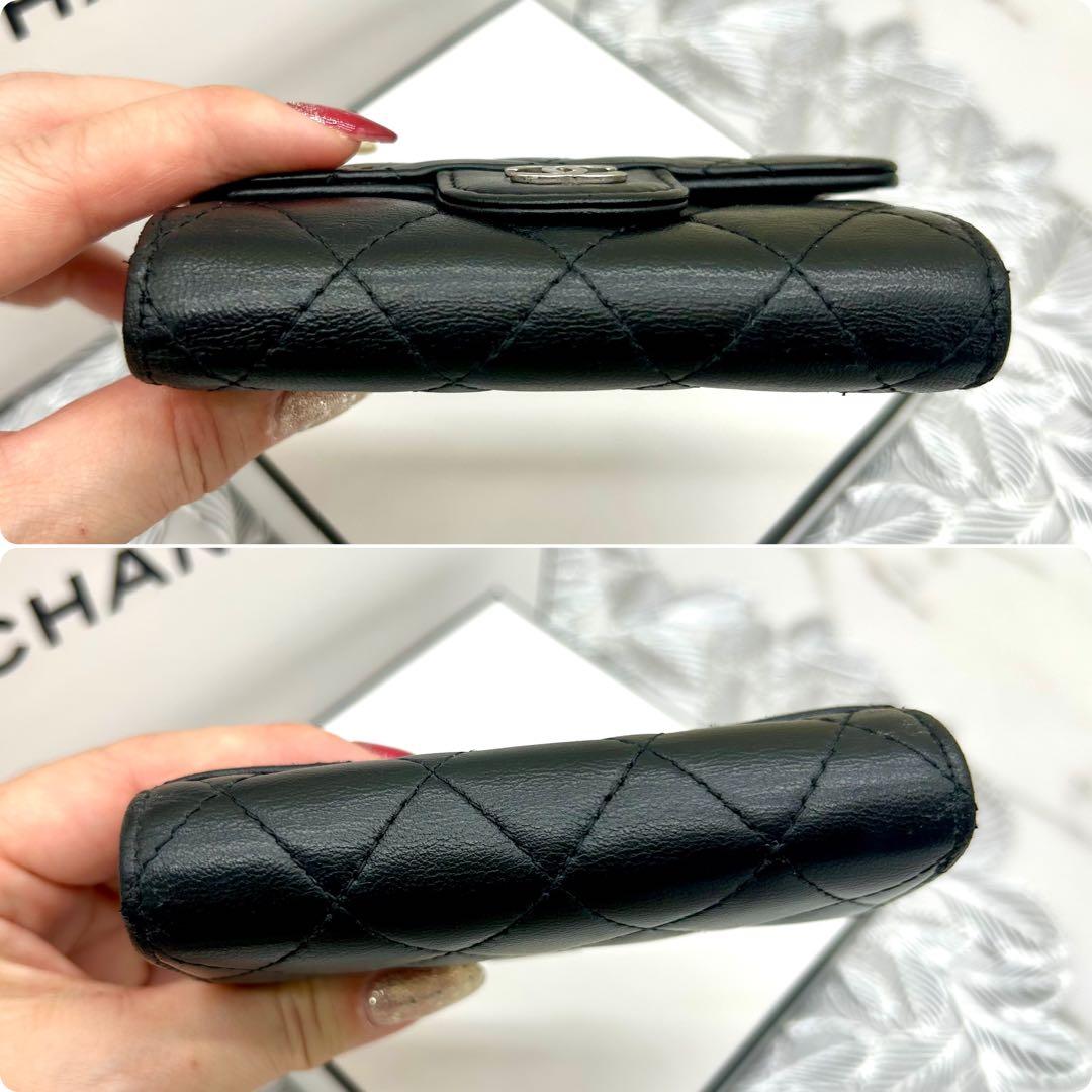 CHANEL シャネル マトラッセ ラムスキン 4連キーケース 黒　金田