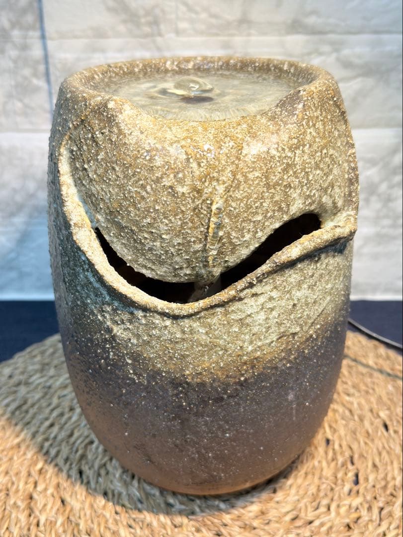 ☆美品☆信楽焼　電動つくばい 癒し