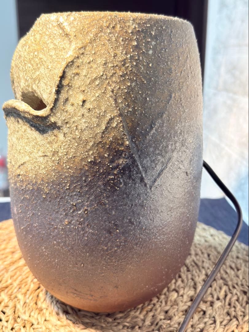 ☆美品☆信楽焼　電動つくばい 癒し