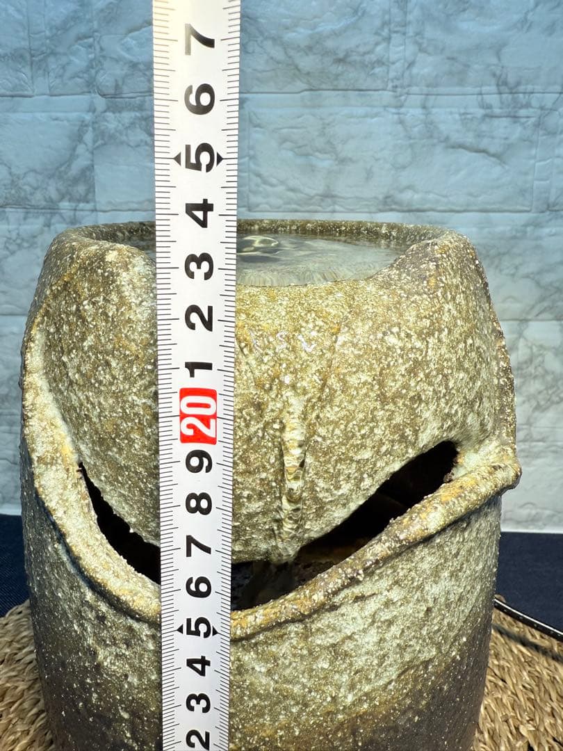 ☆美品☆信楽焼　電動つくばい 癒し