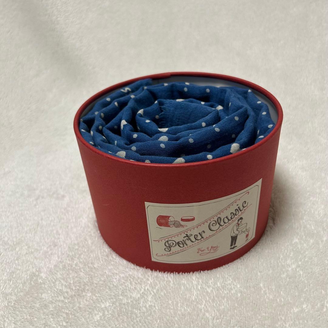 ポータークラシック インディゴ ガーゼストール 手染め