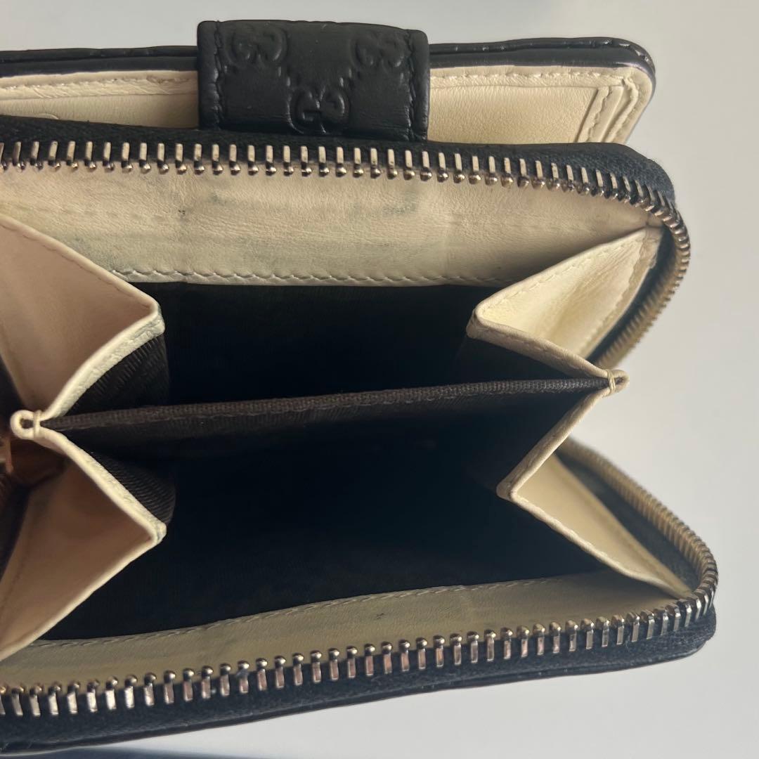 15 美品 GUCCI グッチ マイクロシマ 2つ折り財布