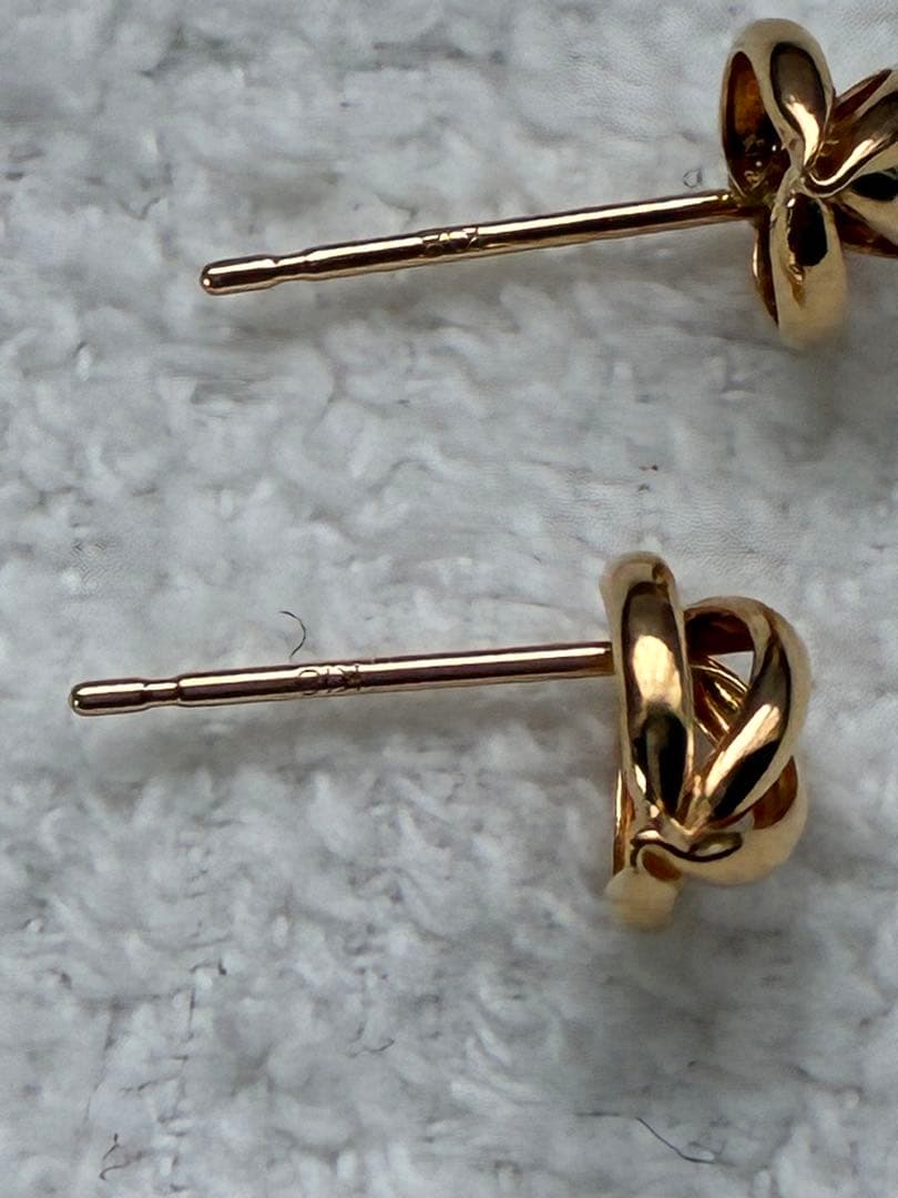 リーフモチーフ K18スタッドピアス