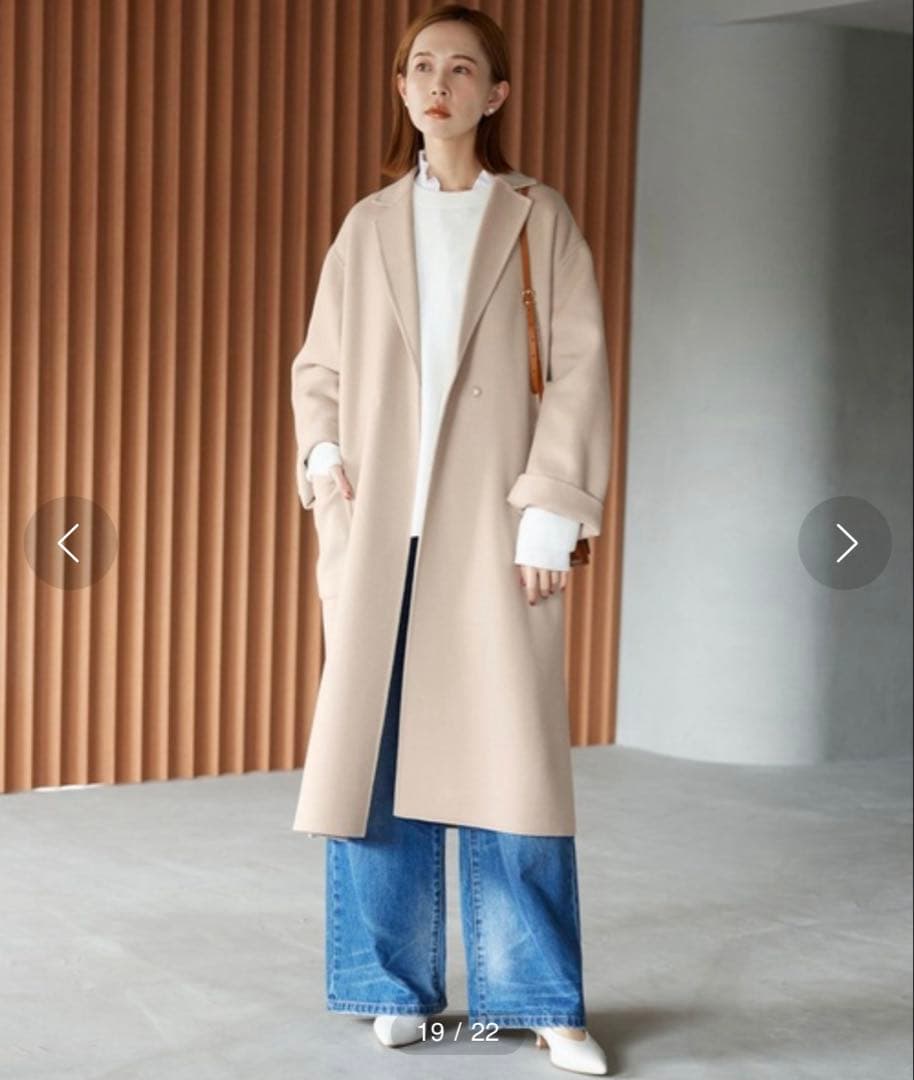 SLOBE IENA HAMILTONダブルフェイスロングチェスターコート36