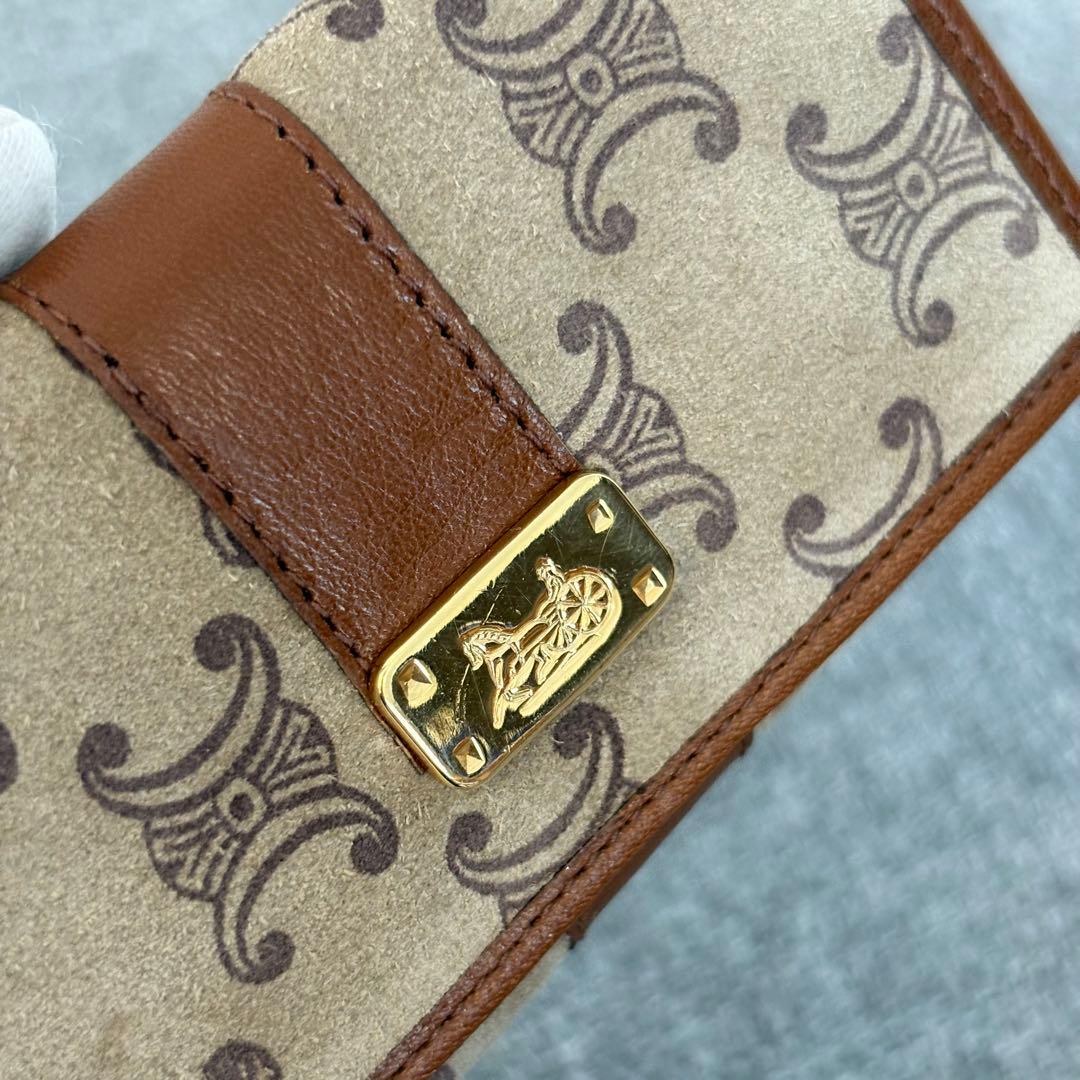 【箱付き】【極美品】セリーヌ マカダム柄 キーケース ゴールド 馬車金具 240