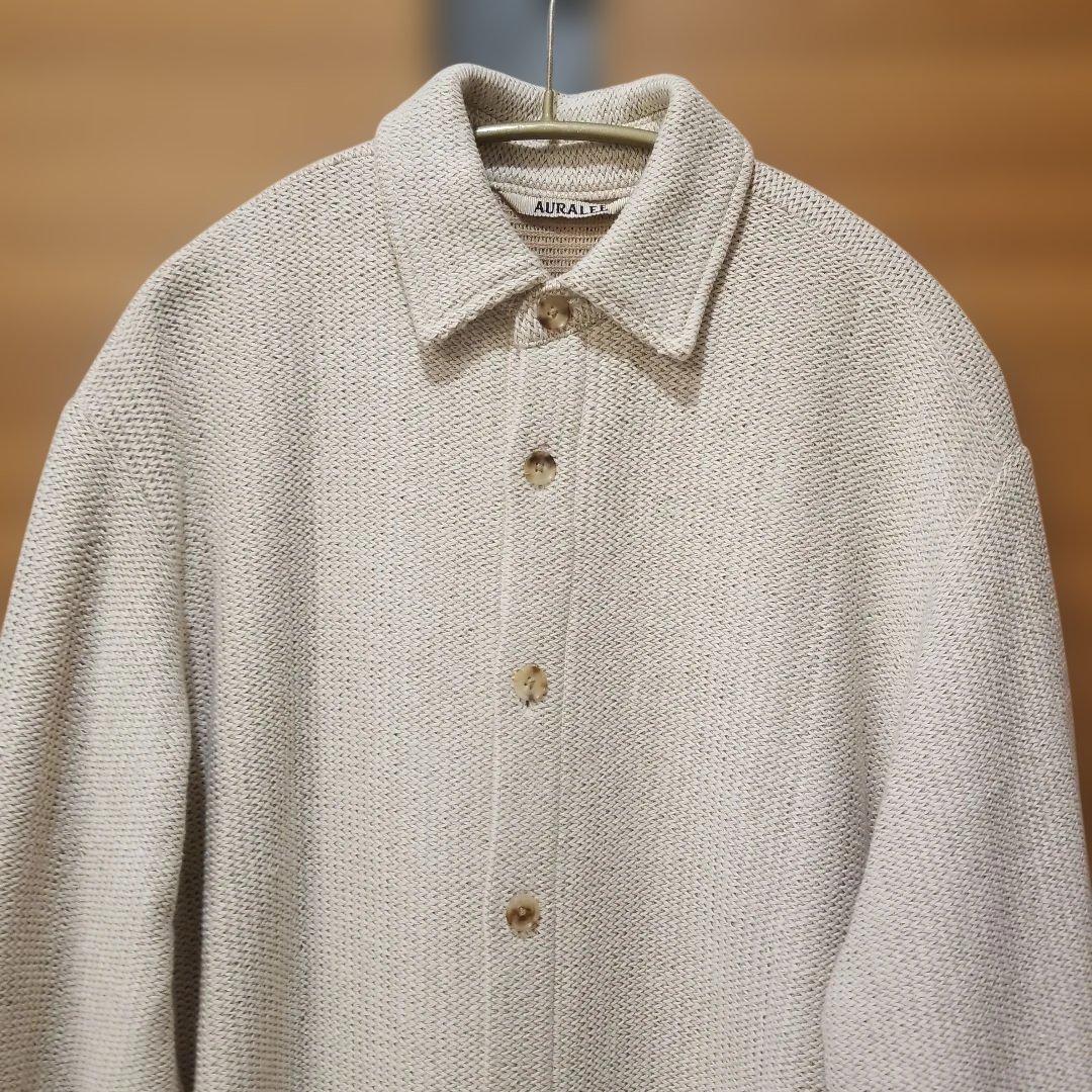 AURALEE ベージュ 長袖シャツワンピース サイズ1