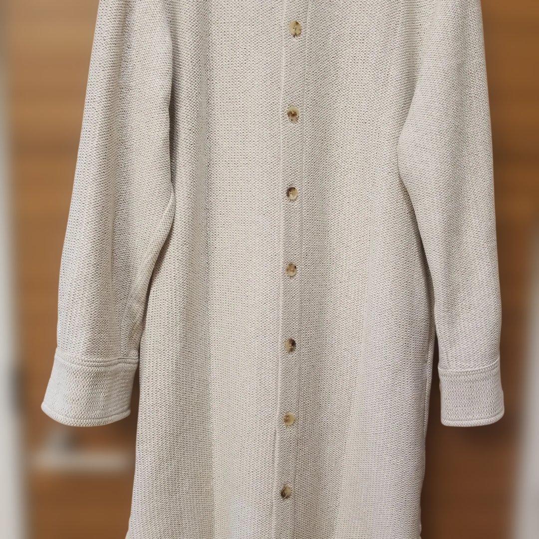 AURALEE ベージュ 長袖シャツワンピース サイズ1