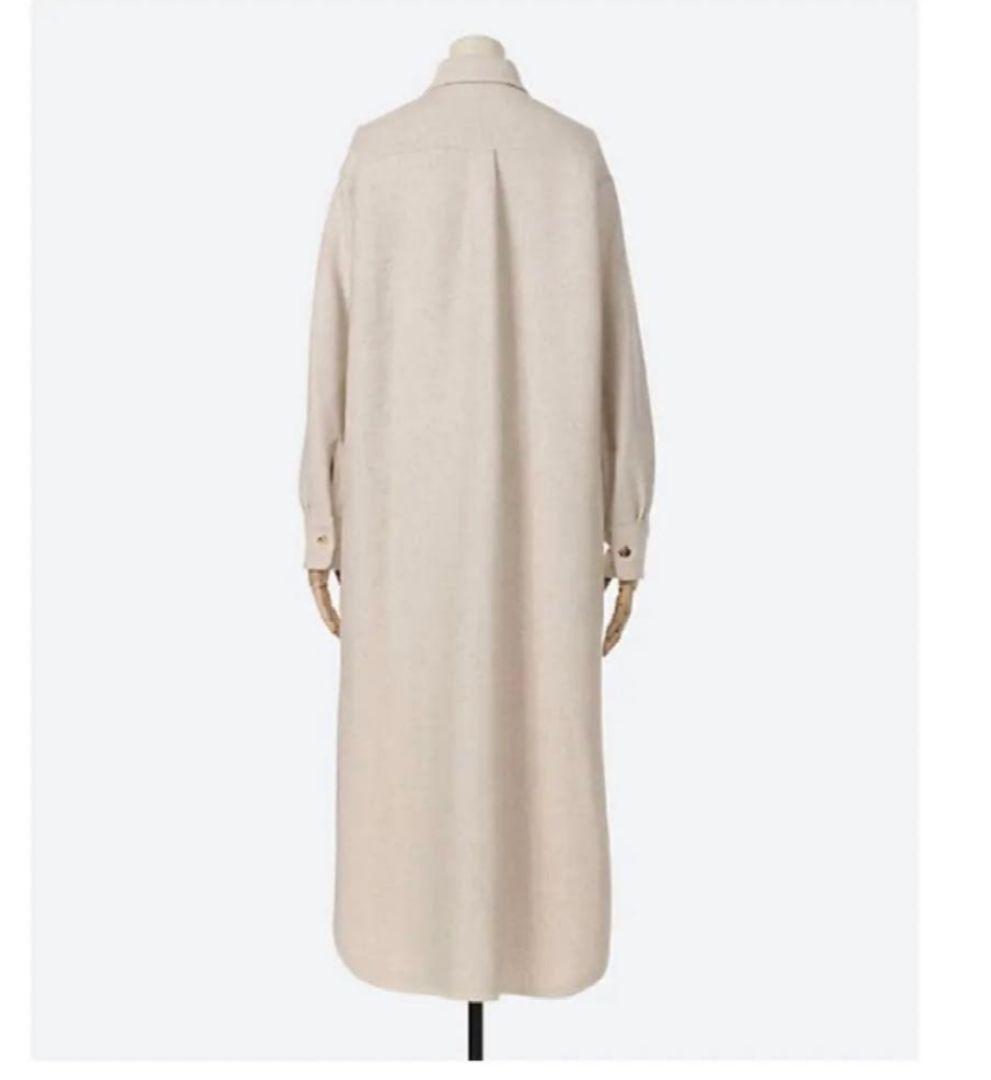 AURALEE ベージュ 長袖シャツワンピース サイズ1