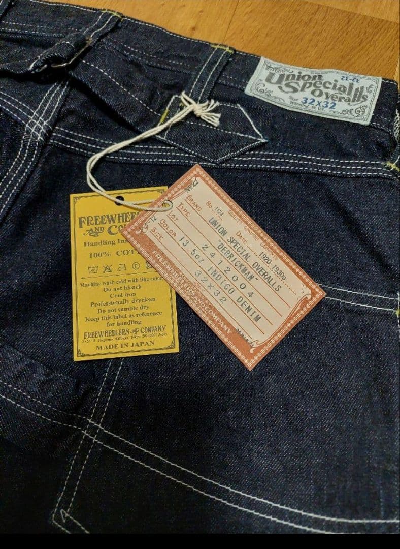 未使用★フリーホイーラーズ　デリックマン　　 デニム　ワークパンツ★値下交渉不可