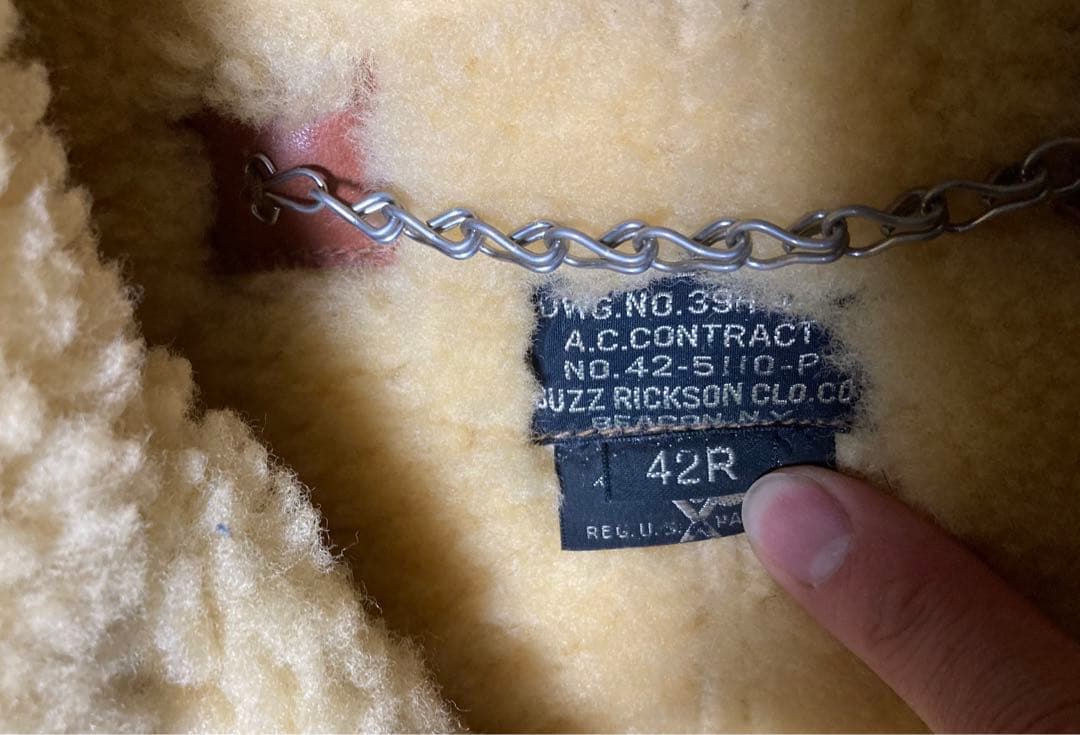 な*ん様 バズリクソンズ　フライトジャケット　B-6 ムートン　羊