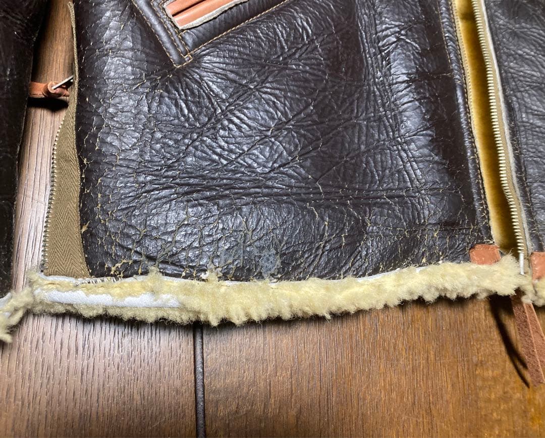 な*ん様 バズリクソンズ　フライトジャケット　B-6 ムートン　羊