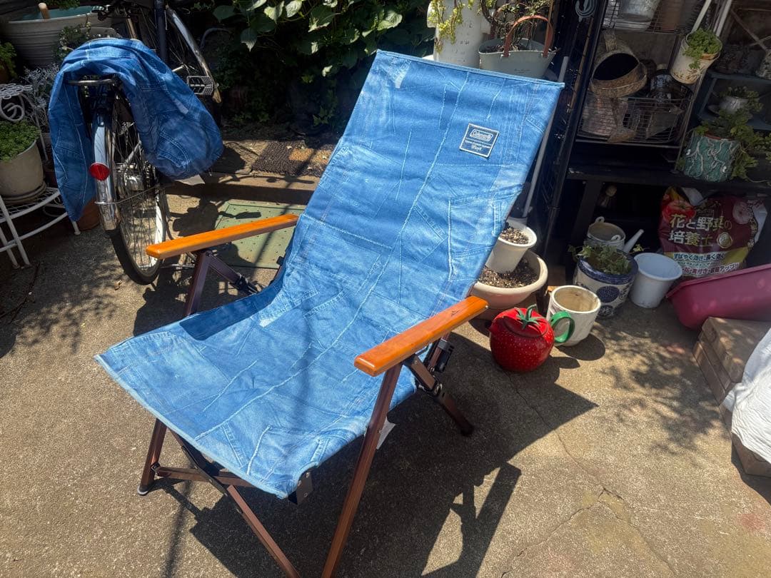 希少廃盤品　コールマン：レイチェアデニム柄