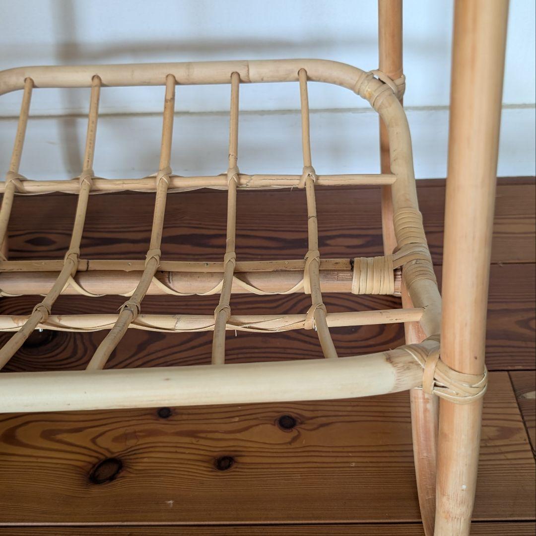 ラタン サイドテーブル ナチュラルウッド