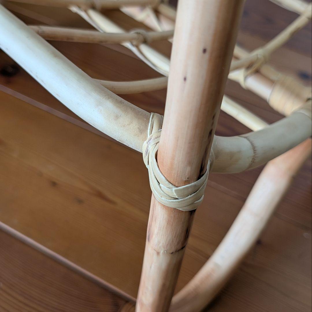 ラタン サイドテーブル ナチュラルウッド