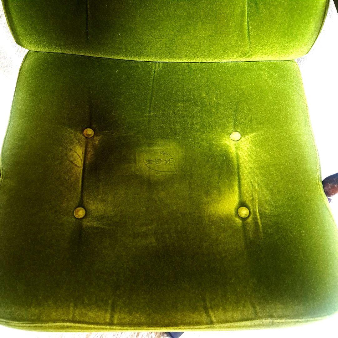 カリモク デスクチェア コロニアル モケットグリーン XC0650GK