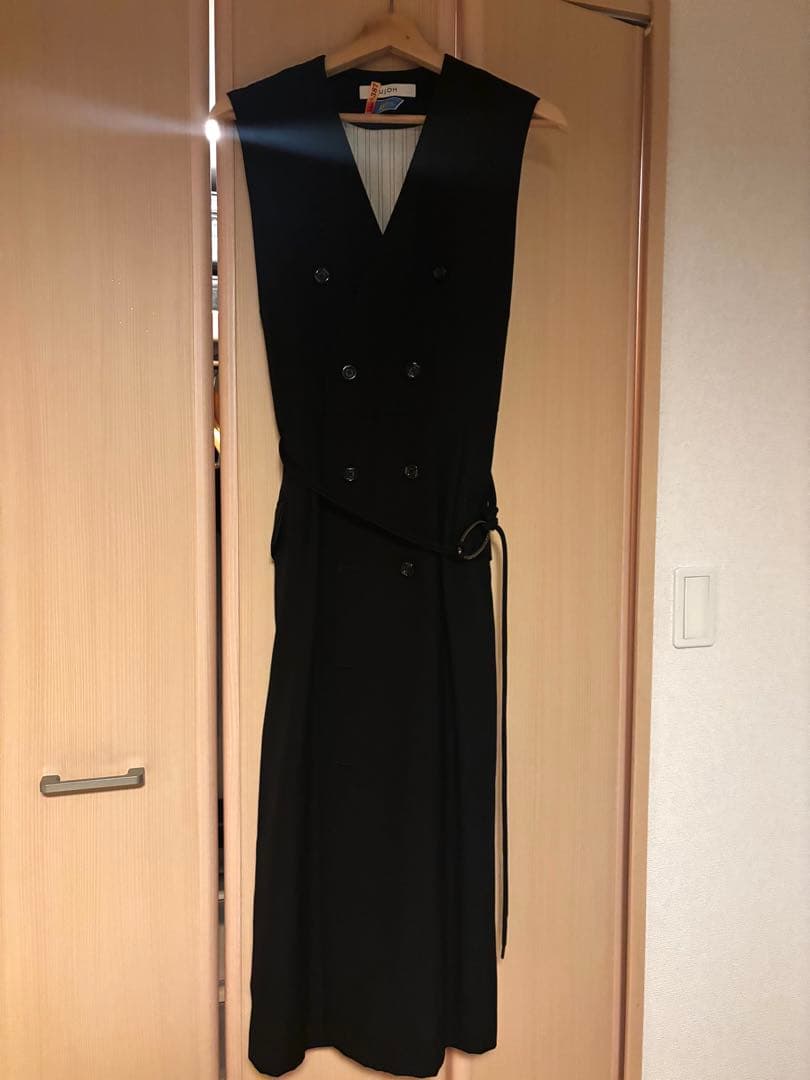 UJOH ウジョー ロングワンピース ベルト付 黒 M