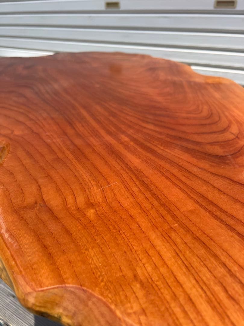 昭和レトロ 欅？ 一枚板 天然木 座卓 ちゃぶ台 古道具 古民具 花台