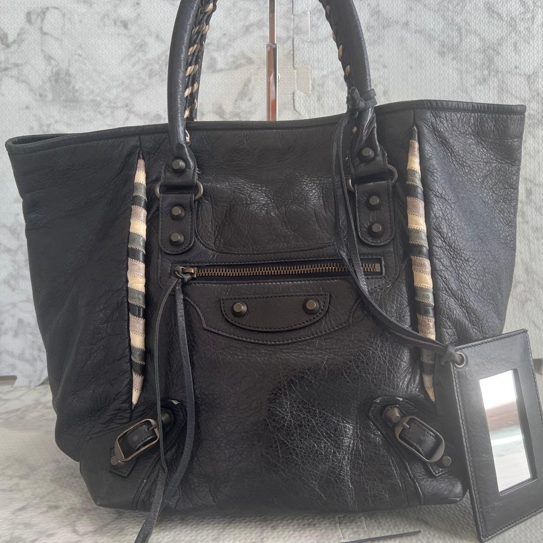 レアモデル✨バレンシアガ ザ サンデー トートバッグ ミラー付き ブラック