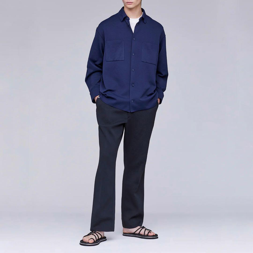 CFCL MILAN RIB STRAIGHT PANTS 3 ネイビー