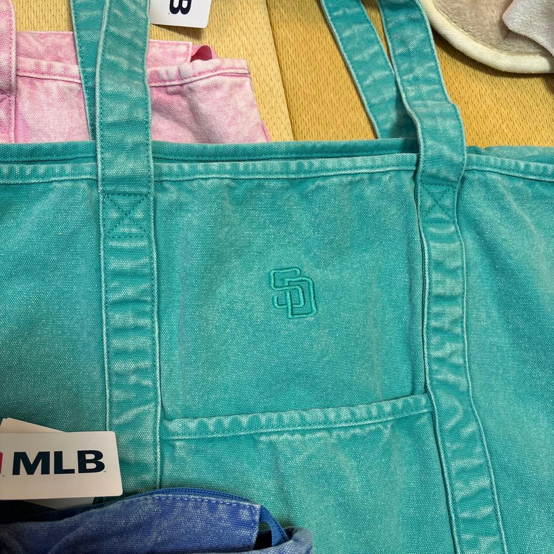 チマジロ　MLBトートバッグピンク　ブルー　ターコイズまとめ売り3つセット新品