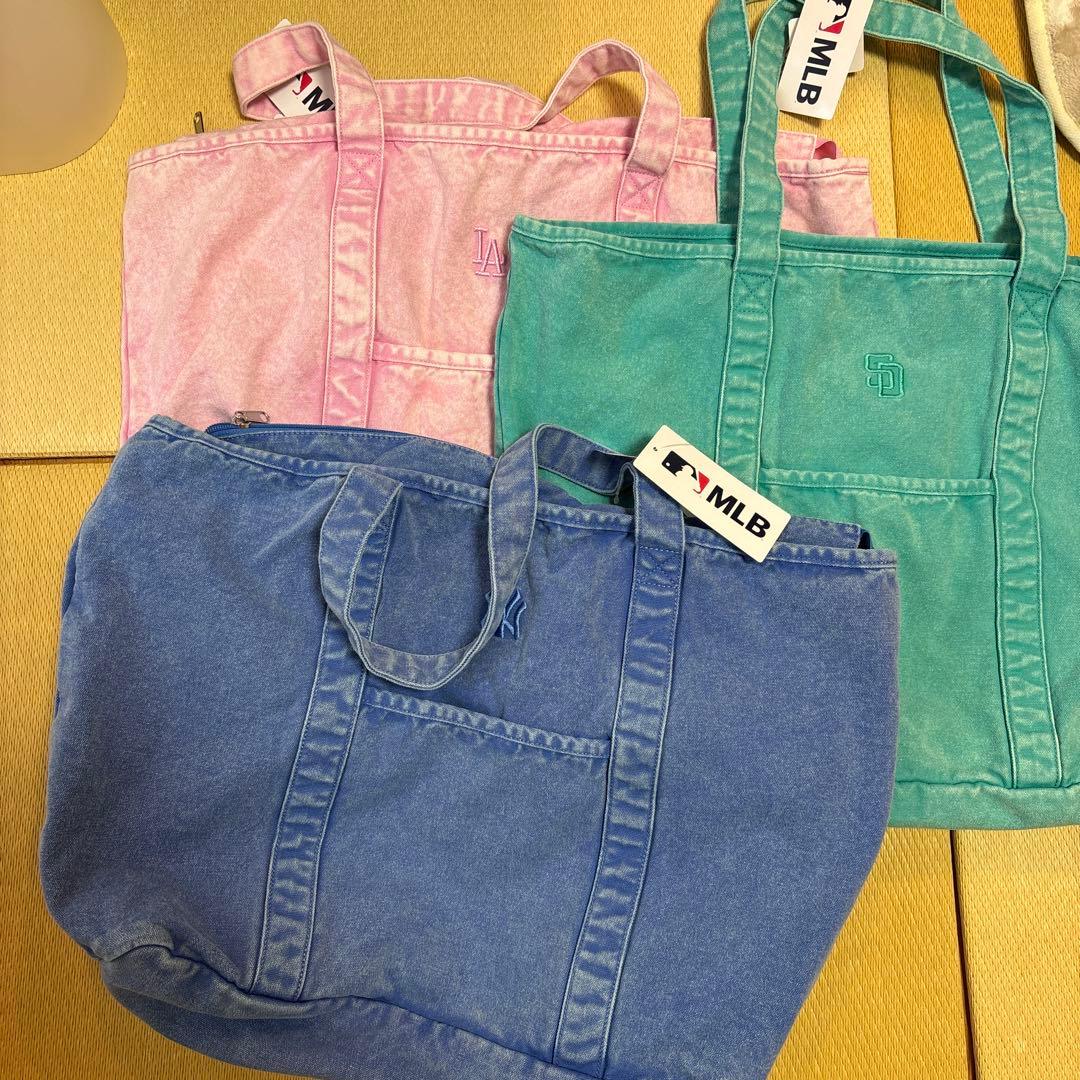 チマジロ　MLBトートバッグピンク　ブルー　ターコイズまとめ売り3つセット新品