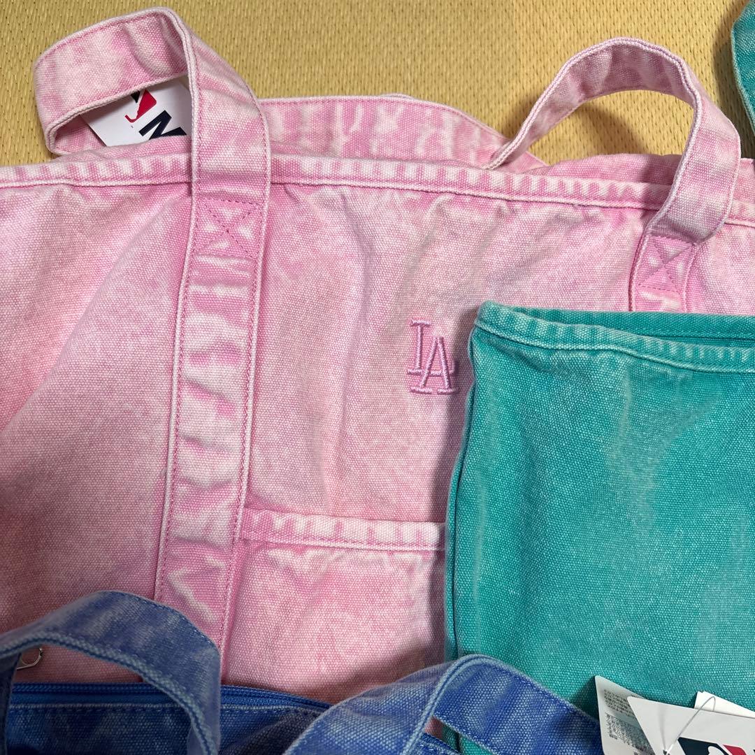 チマジロ　MLBトートバッグピンク　ブルー　ターコイズまとめ売り3つセット新品