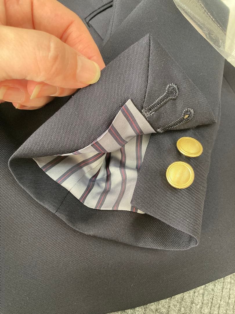 ANAYI ウールドライツイルダブル ジャケット（ネイビー）