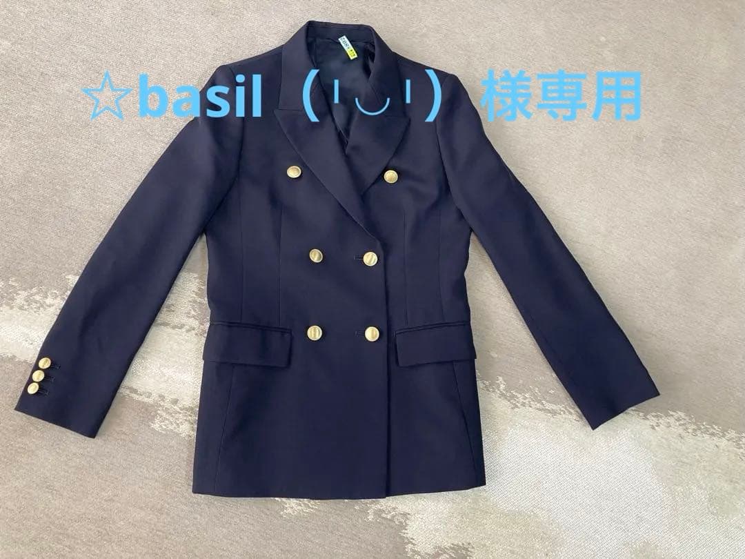 ANAYI ウールドライツイルダブル ジャケット（ネイビー）