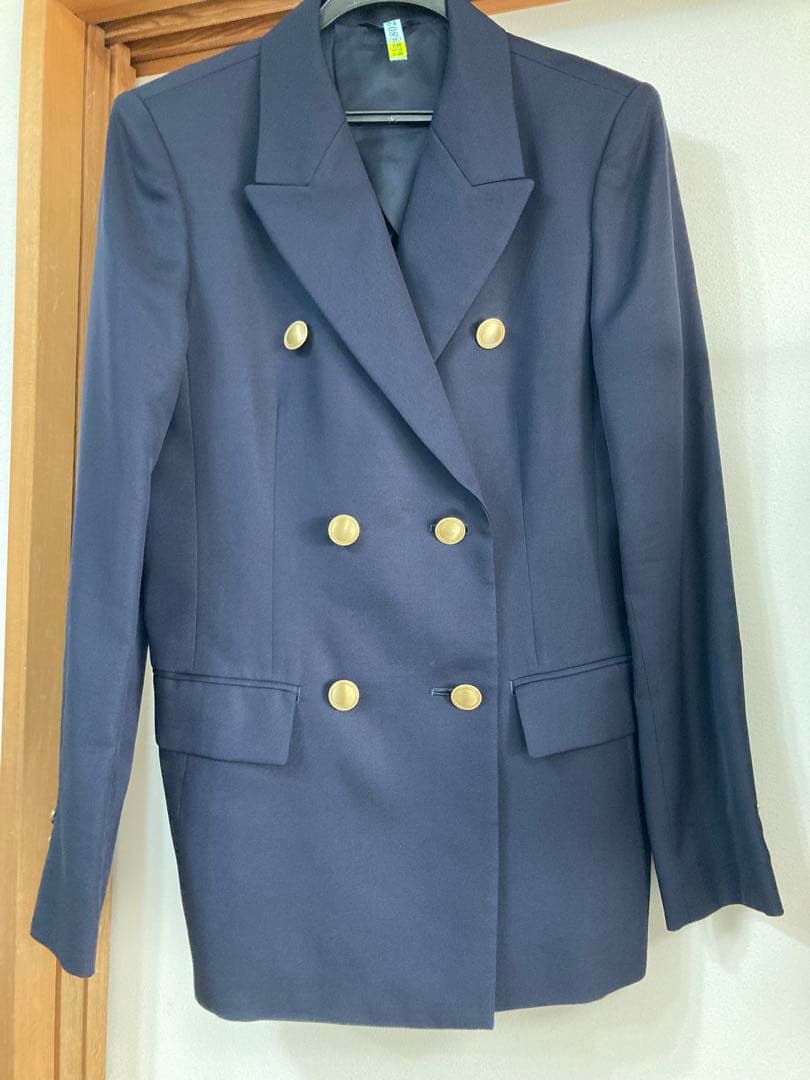 ANAYI ウールドライツイルダブル ジャケット（ネイビー）