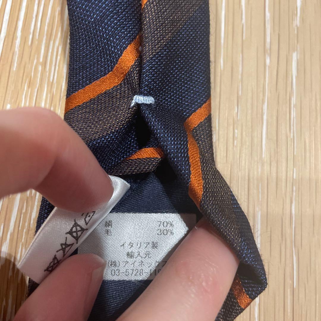 新品未使用　フランコバッシ　ストライプ　ネクタイ　ホリデーアンドブラウン