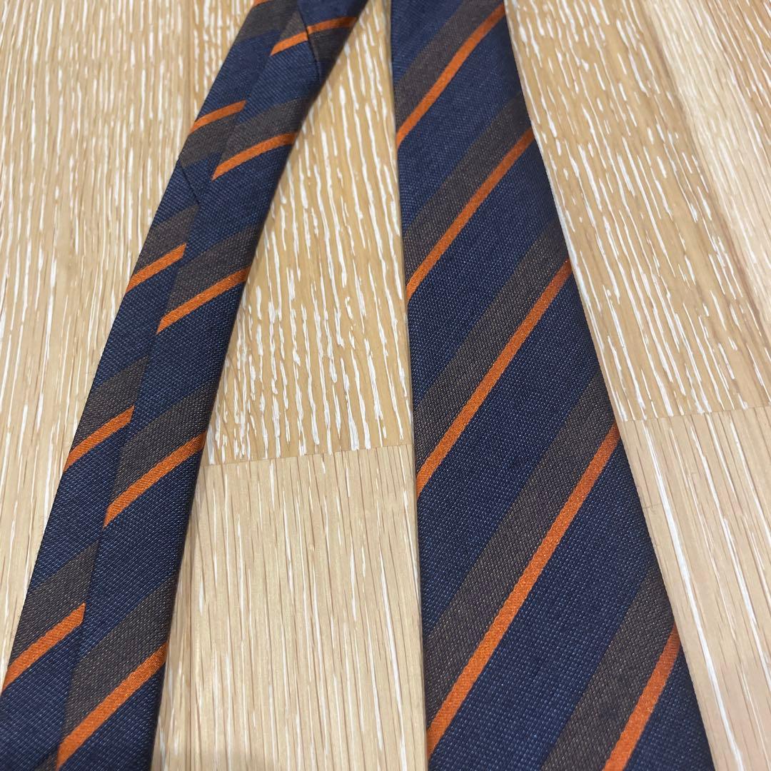 新品未使用　フランコバッシ　ストライプ　ネクタイ　ホリデーアンドブラウン