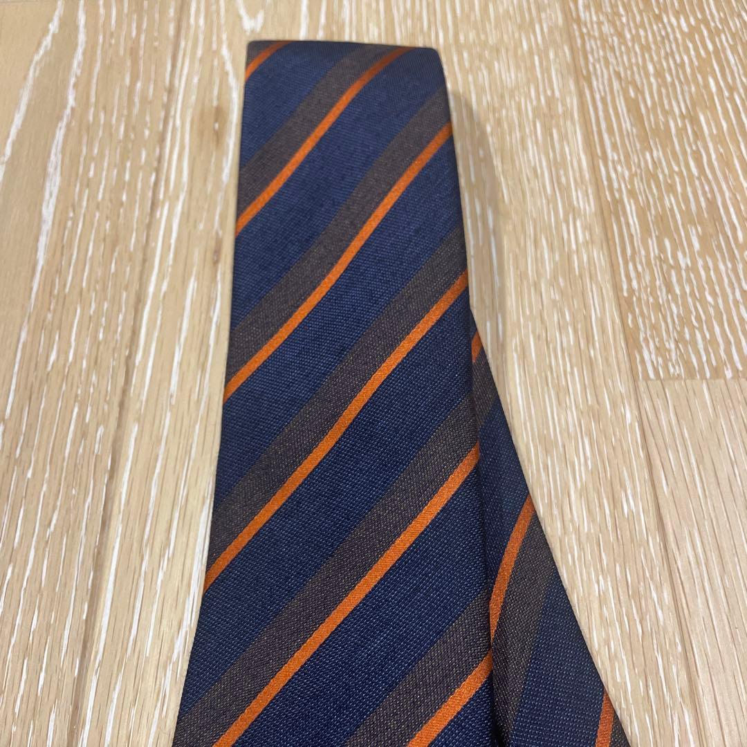 新品未使用　フランコバッシ　ストライプ　ネクタイ　ホリデーアンドブラウン