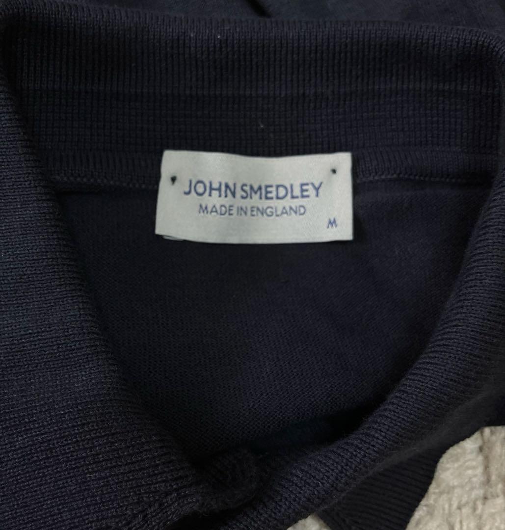 JOHN SMEDLEYジョンスメドレーのポロシャツ　Mサイズ　送料無料　紺