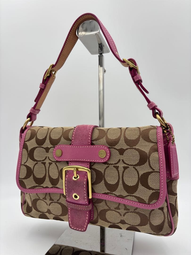 希少 COACH コーチ ソーホー シグネチャー ワンショルダーバッグ 1482