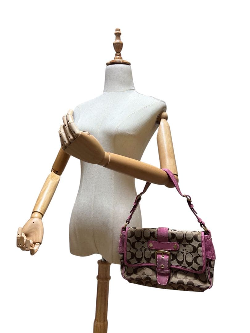 希少 COACH コーチ ソーホー シグネチャー ワンショルダーバッグ 1482