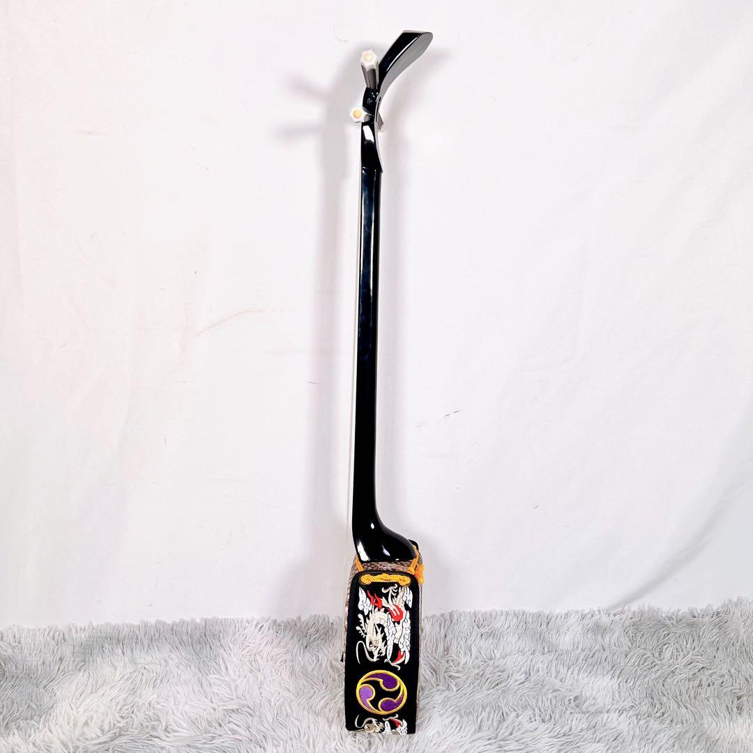 【良品】沖縄三線 三味線　本皮　蛇皮　へび革