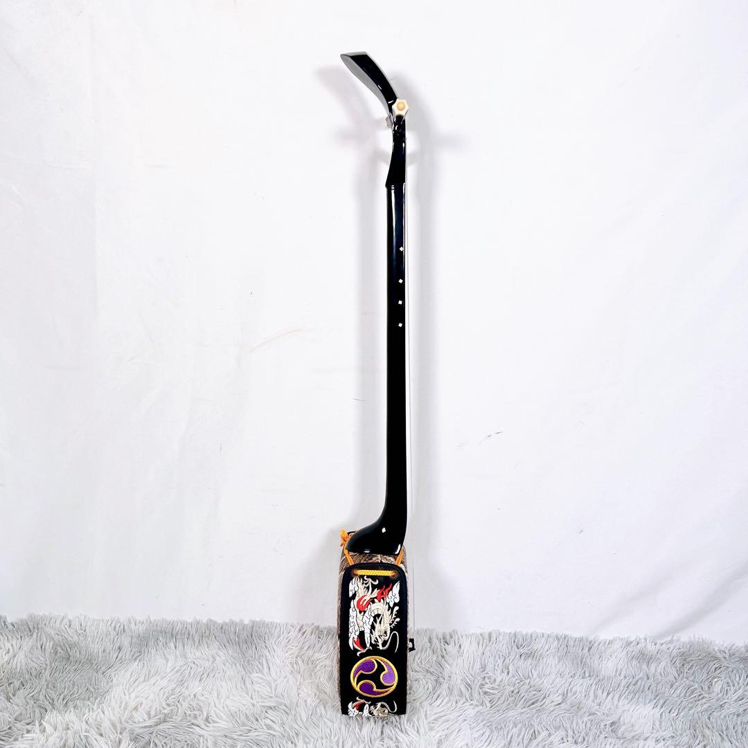 【良品】沖縄三線 三味線　本皮　蛇皮　へび革