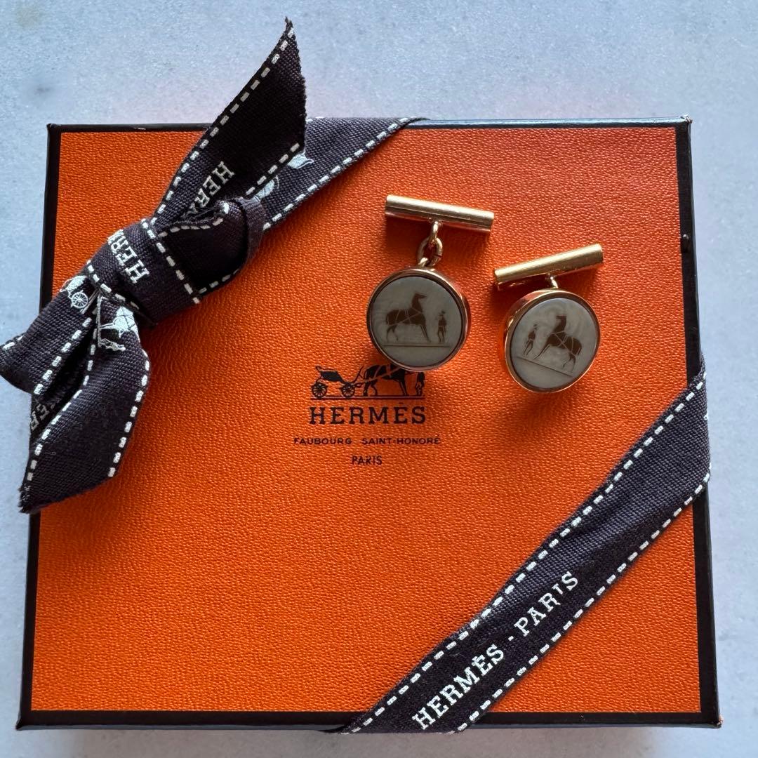 HERMES エルメス コロゾ カフス ピンクゴールド