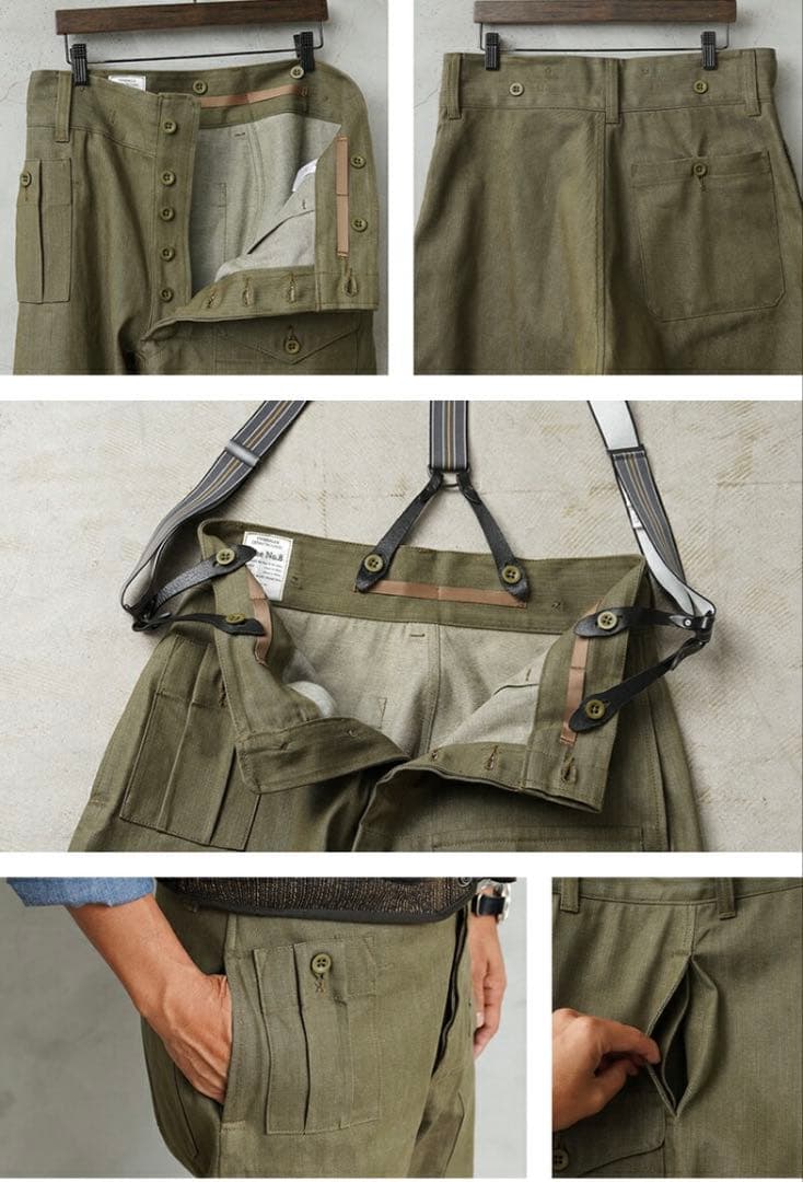 WAIPER.inc ワイパーインク イギリス軍 グリーンデニム トラウザー